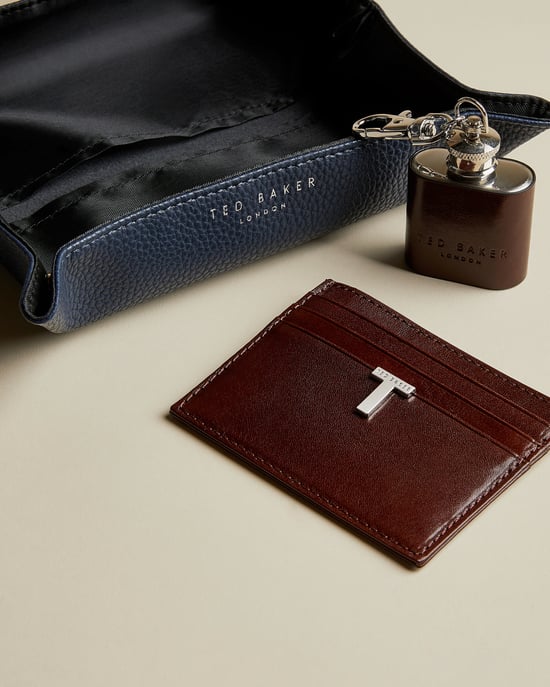 Ted Baker Hipp Cardholder Flask Set, Tan