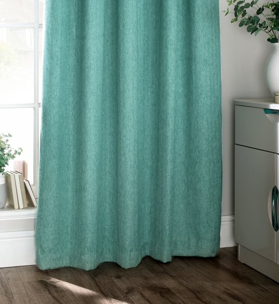 Harrison Herringbone Pencil Pleat Curtains in Marine - Image 2