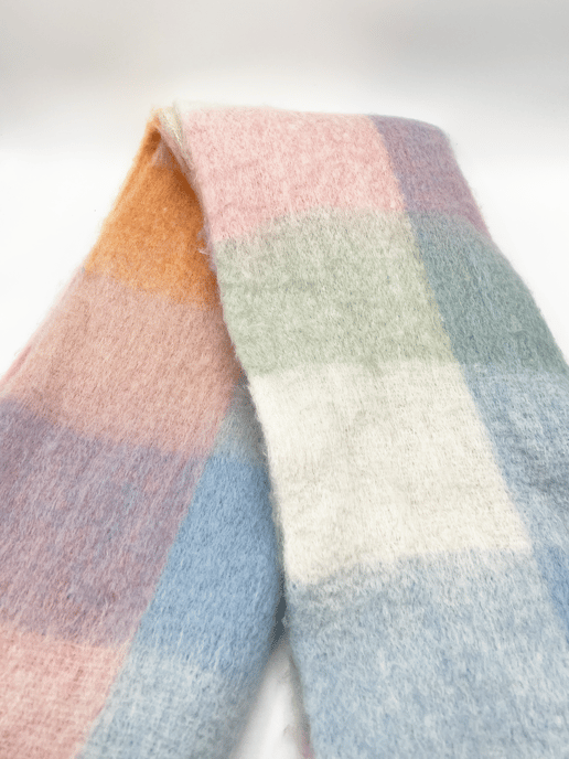 Light Checked Print Scarf
