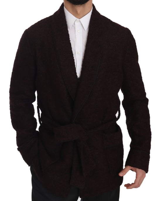 Costume National Heren sjaal in donkergrijze wol met merknaam - Image 3
