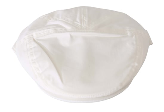 Dolce & Gabbana Mannen Wit Katoen Stretch Logo Newsboy Hoed Cap - Image 3