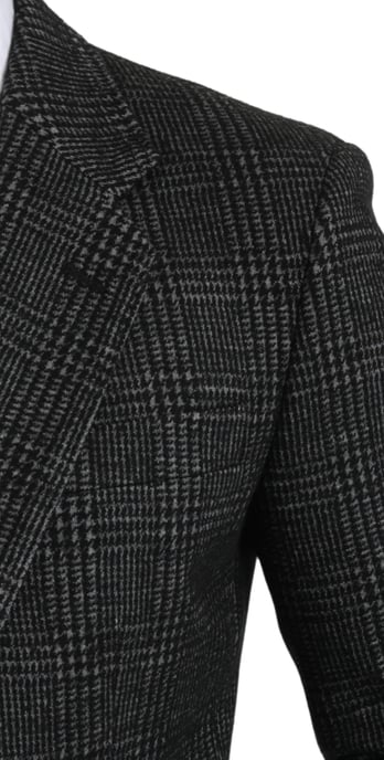 Dolce & Gabbana Grårutig Slim Fit Blazer Jacka - Image 5