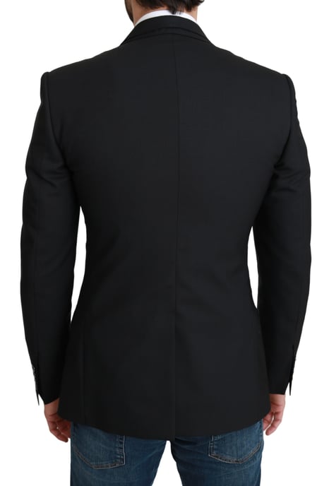 Dolce & Gabbana Svart Enknäppt Formell Ullblazer - Image 3