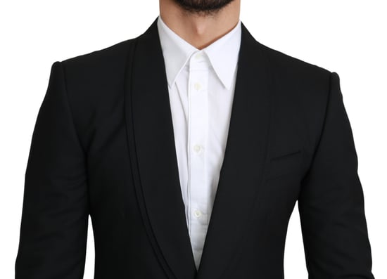 Dolce & Gabbana Svart Enknäppt Formell Ullblazer - Image 4
