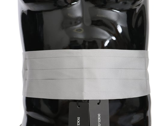 Dolce & Gabbana Grijze Mannen Taille Riem 100% Zijde Cummerbund - Image 1