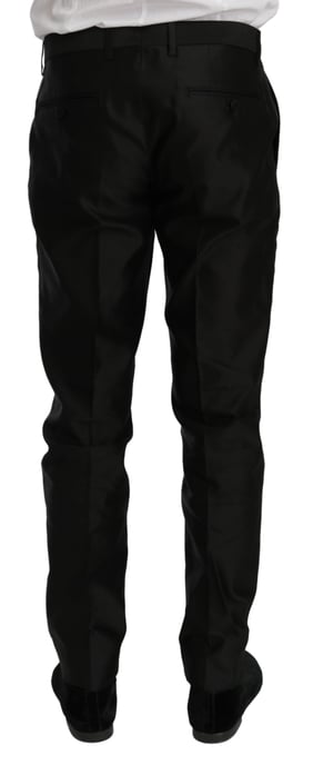 Dolce & Gabbana Black Slim Fit 2-delad MARTINI Silkesdräkt - Image 5
