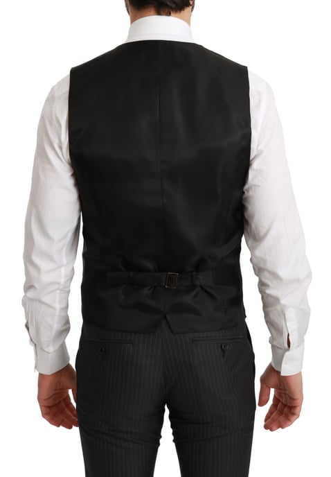 Dolce & Gabbana Gray Men Waist Belt 100% Silk Cummerbund