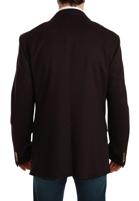 Dolce & Gabbana Bordeaux Cashmere Coat TAORMINA Blazer - Image 3