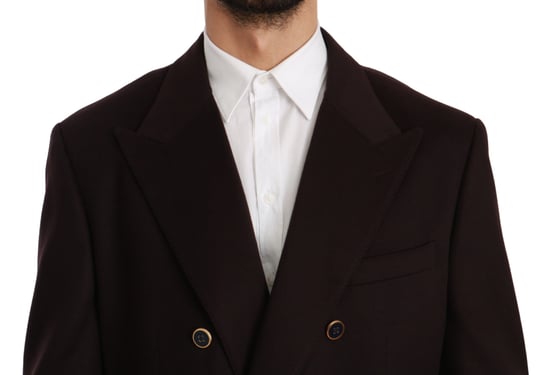 Dolce & Gabbana Bordeaux Cashmere Coat TAORMINA Blazer - Image 4