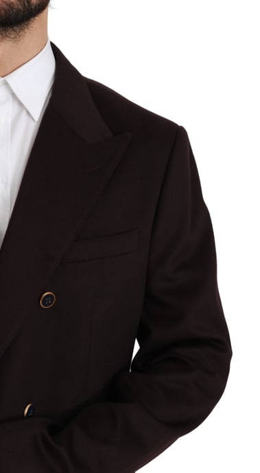 Dolce & Gabbana Bordeaux Cashmere Coat TAORMINA Blazer - Image 5