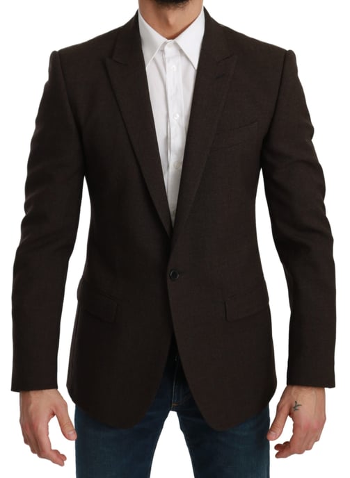 Dolce & Gabbana Brun Slim Fit Kappa Martini Blazer - Image 1