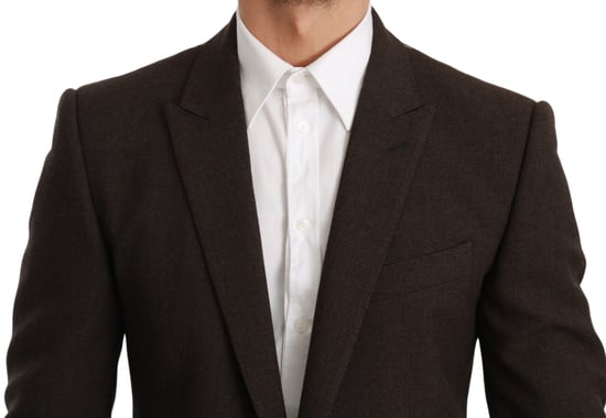 Dolce & Gabbana Brun Slim Fit Kappa Martini Blazer - Image 4