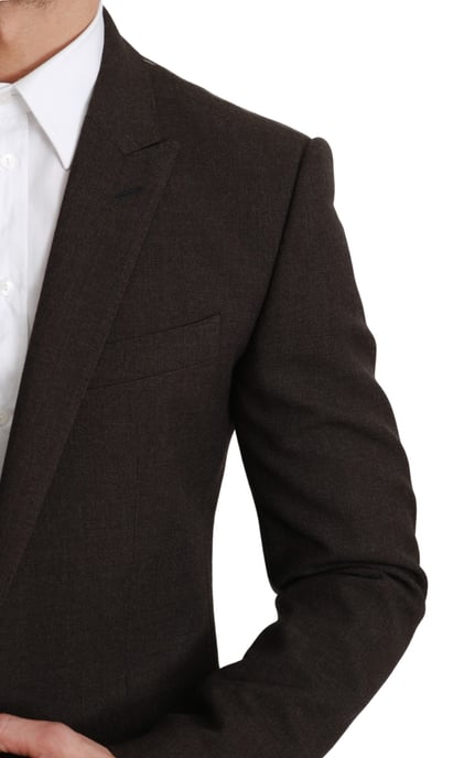 Dolce & Gabbana Brun Slim Fit Kappa Martini Blazer - Image 5