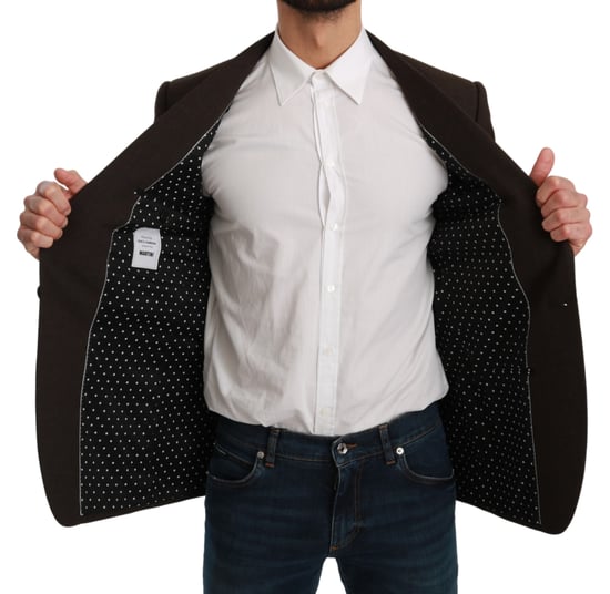 Dolce & Gabbana Brun Slim Fit Kappa Martini Blazer - Image 6