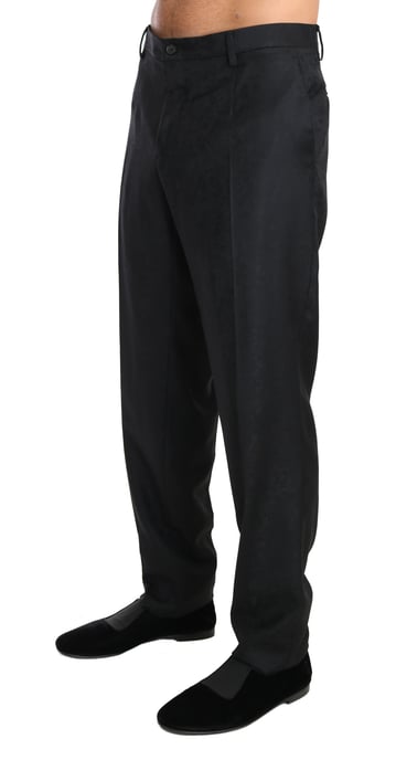 Dolce & Gabbana Grijze Katoenen Patroonde Formele Broek - Image 2