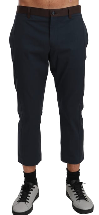 Dolce & Gabbana Brun randig cropped byxa - Image 1