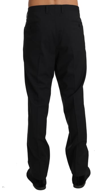 Dolce & Gabbana Zwarte Wol Stretch Formele Broek - Image 3