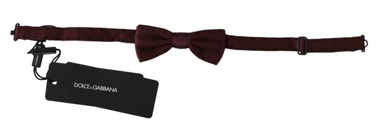 Dolce & Gabbana Purple Dotted Silk Adjustable Neck Papillon Bow Tie - Image 1