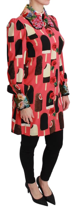 Dolce & Gabbana Rosa Glassstrutklänning med Paljetter - Image 3