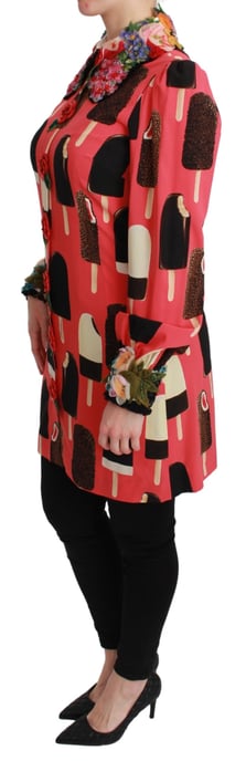 Dolce & Gabbana Rosa Glassstrutklänning med Paljetter - Image 4