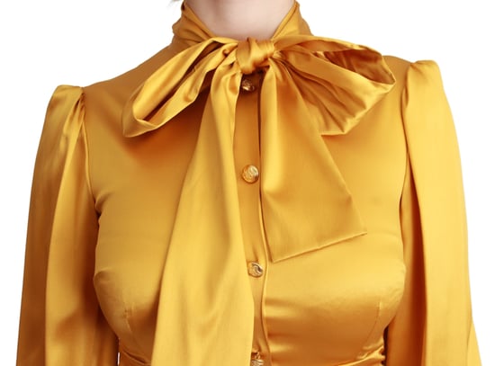 Dolce & Gabbana Gul Silke Stretch Klänning Bodycon Mini - Image 5