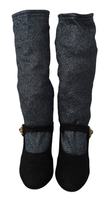 Dolce & Gabbana Dames zwart Crystal Mary Janes Booties Schoenen - Image 4