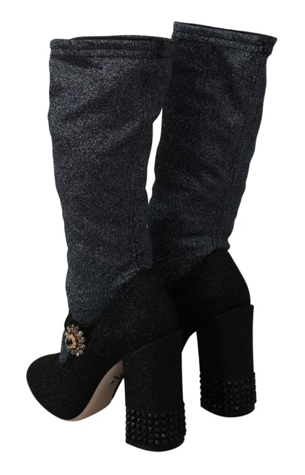 Dolce & Gabbana Dames zwart Crystal Mary Janes Booties Schoenen - Image 6