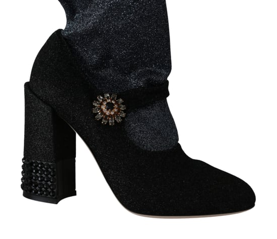 Dolce & Gabbana Dames zwart Crystal Mary Janes Booties Schoenen - Image 1