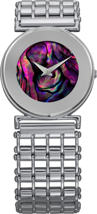 Jowissa Women's Elegance Purple Mother-of-Pearl Stainless Steel Watch
