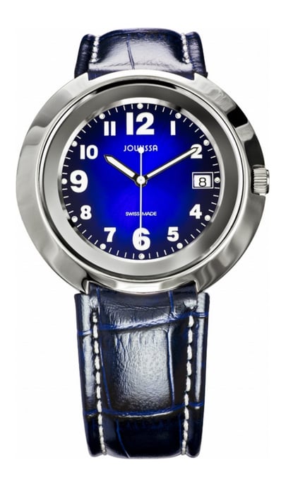 Jowissa Women's Pegasus Blue Leather Date Watch (Blue)