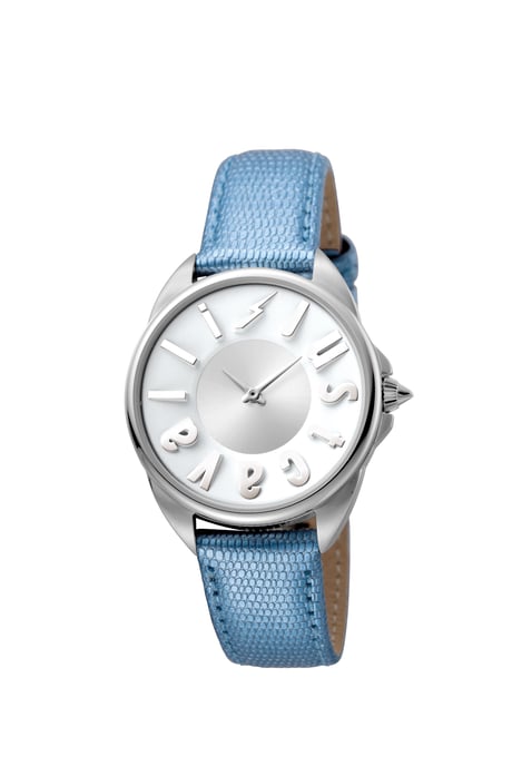 Just Cavalli Women's JC1L008L0025 'Logo' Blue Leather Watch