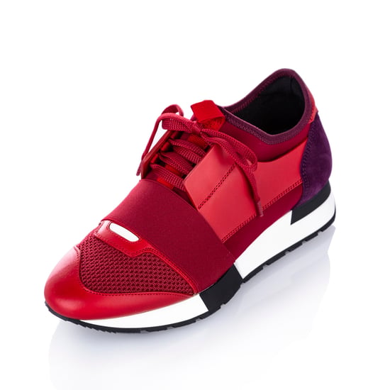 Balenciaga Race Runner Monochrome Nylon Sneaker Red - Image 2