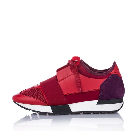 Balenciaga Race Runner Monochrome Nylon Sneaker Red - Image 3