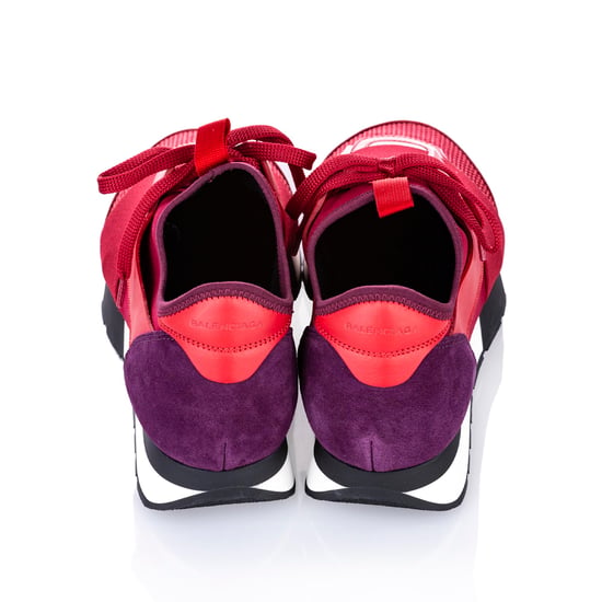 Balenciaga Race Runner Monochrome Nylon Sneaker Red - Image 4