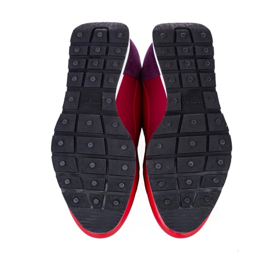 Balenciaga Race Runner Monochrome Nylon Sneaker Red - Image 5