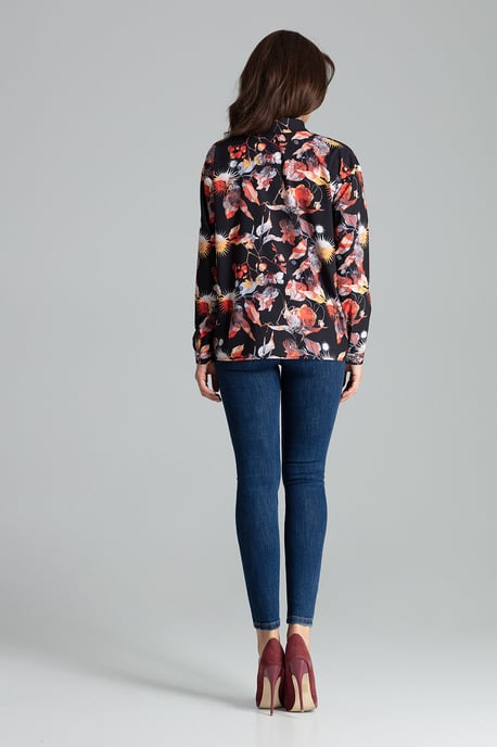 Floral Print Classic Blouse With a Collar