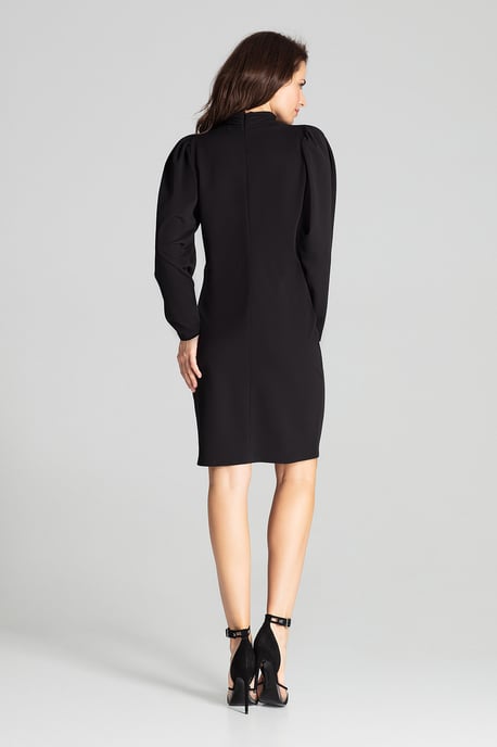 Black Long Sleeve Midi Dress