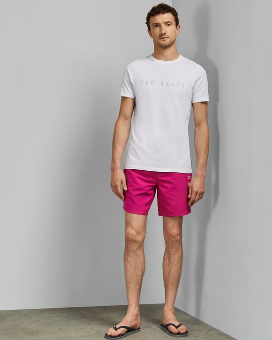 Ted Baker Legman Branded Shorty Swimshort, Pink