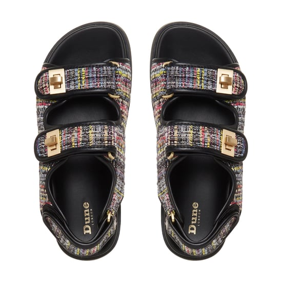 Dune Ladies LOCKSTOCK Double Strap Flat Sandals