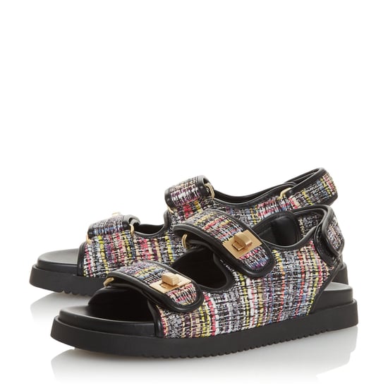 Dune Ladies LOCKSTOCK Double Strap Flat Sandals