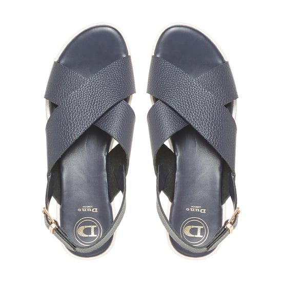 Dune Ladies LORDE Cross Strap Flat Sandals