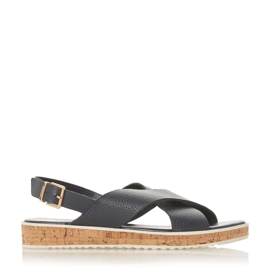 Dune Ladies LORDE Cross Strap Flat Sandals
