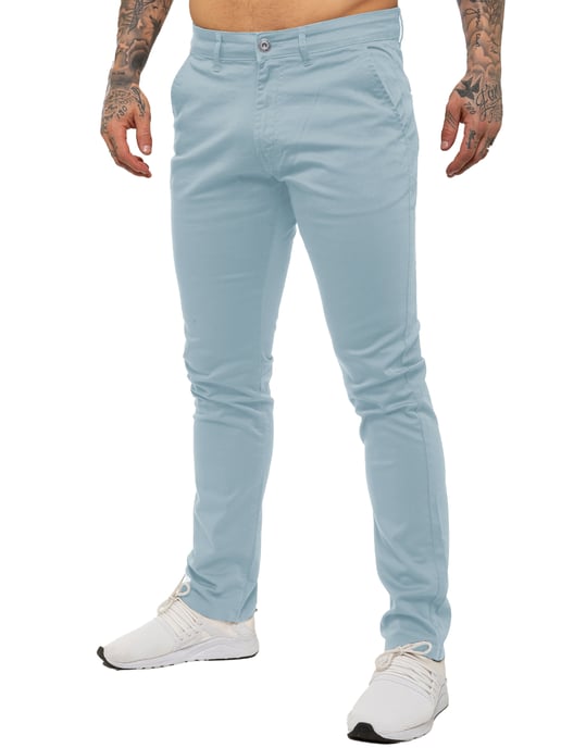 Enzo Heren Slim Fit Stretch Chino - Image 1