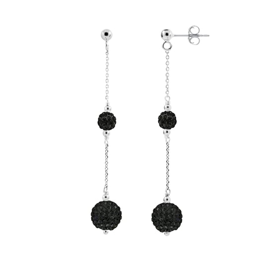 DIADEMA - Earrings Black Night - Collection Crystal Pearl