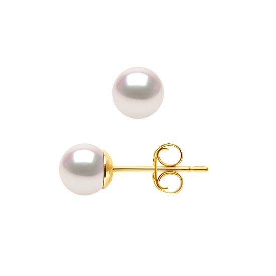 DIADEMA - Earrings - True Japanese Akoya Cultured Pearl - Quality AA+