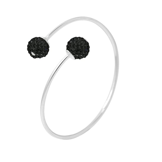 Armband u en mij Crystal Preciosa Black Semi Rigid Silver 925 - Image 1