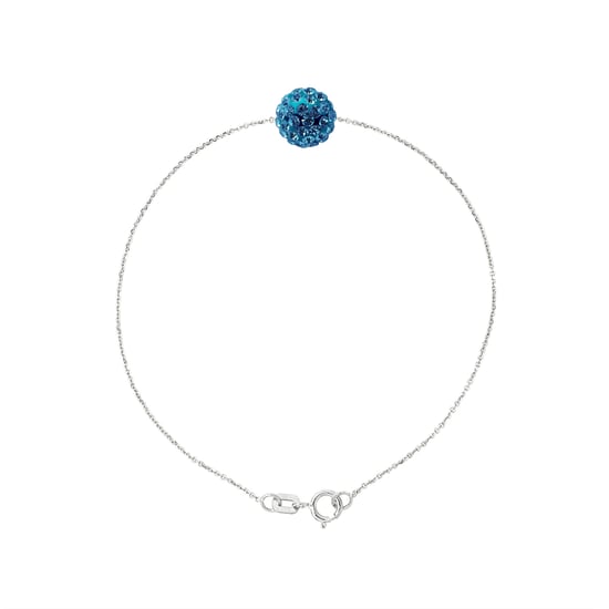 Crystal Sphere Armband Preciosa Silver Blue 925 - Image 1
