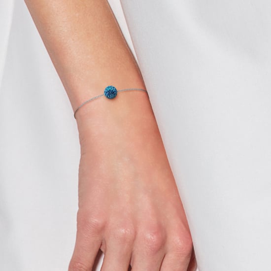 Crystal Sphere Armband Preciosa Silver Blue 925 - Image 2