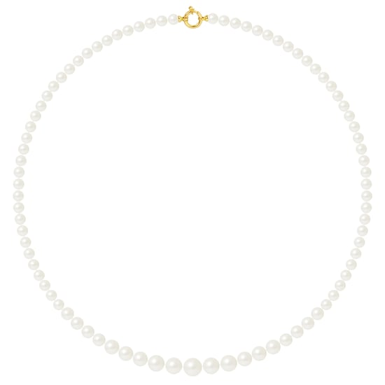 DIADEMA - Halssmycke - Äkta Sötvattenspärlor - Vit - Guld - Image 1
