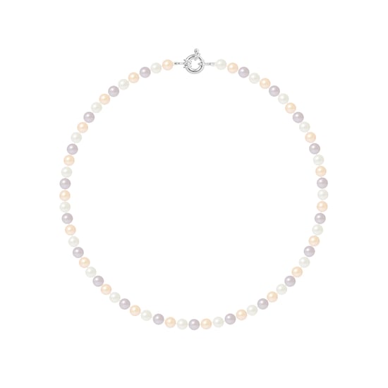 DIADEMA - Necklace - Real Freshwater Pearls - Pastel Multicolour - Silver - Image 1